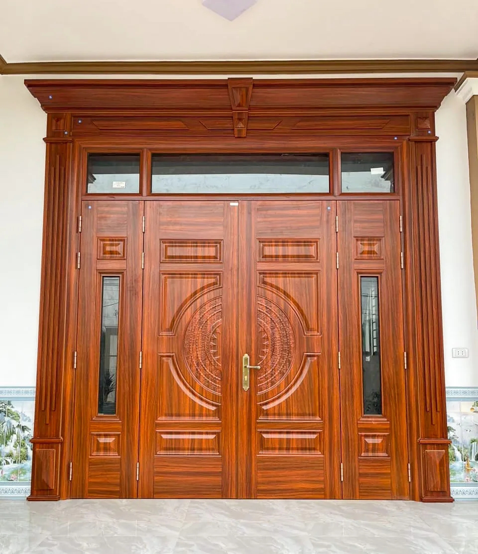Cửa thép chống cháy vân gỗ không bị mối mọt