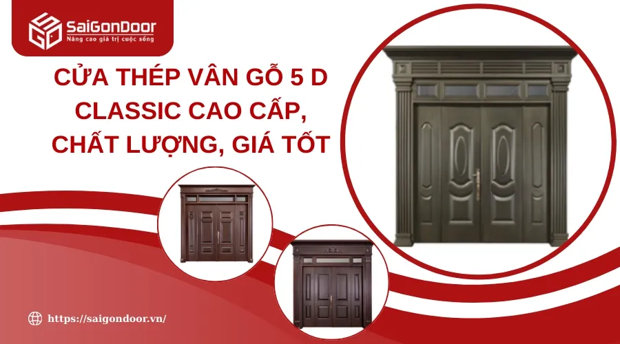 Chi tiết bề mặt cửa thép vân gỗ với các đường vân rõ nét, thể hiện chất lượng cao cấp và độ bền vượt trội