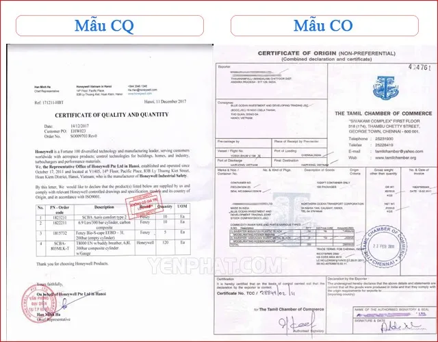 Sự khác biệt và vai trò của chứng nhận CQ và CO