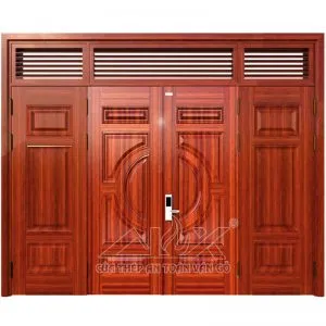 Cửa Thép Vân Gá»— 4 Cánh Cân A44.A2-A1.NC