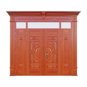 Cửa Thép Vân Gá»— 4 Cánh Lá»‡ch Phào Đại | Mã A42-K.PD.02