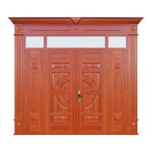 Cửa Thép Vân Gá»— 4 Cánh Lá»‡ch Phào Đại | Mã A42-K.PD.02H