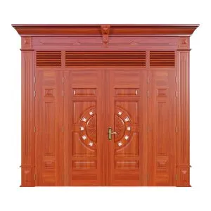 Cửa Thép Vân Gá»— 4 Cánh Lá»‡ch Phào Đại | Mã A42-NC.PD.15