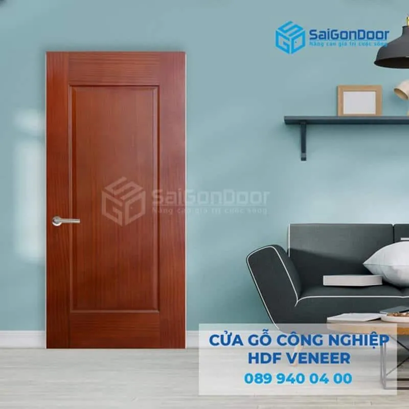 Thiết kế cửa gỗ HDF Veneer đẹp, sang trọng cho không gian phòng ngủ