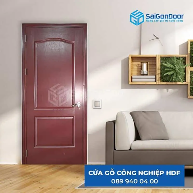 Mẫu cửa gỗ HDF Laminate đẹp với bề mặt đa dạng vân gỗ