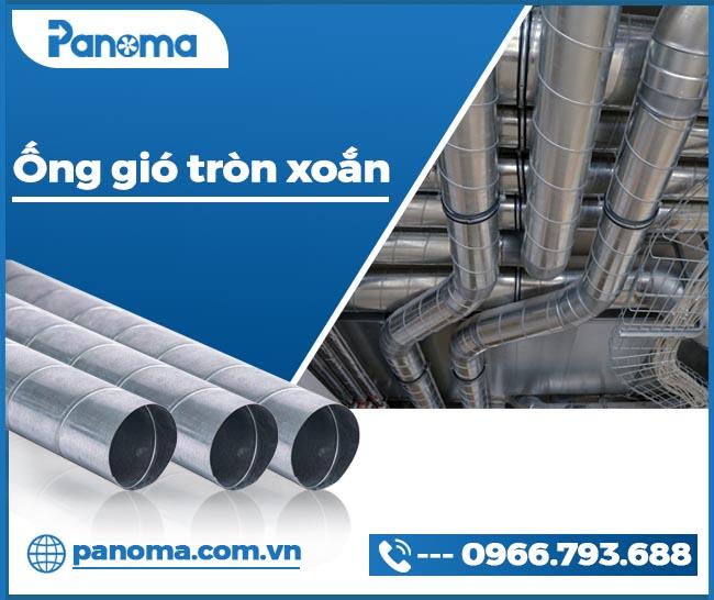 Hình ảnh minh họa quá trình lắp đặt ống gió tròn xoắn trong một công trình xây dựng